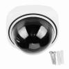 Simulated Dome Camera, Dummy Fake Camera with Flashing Red Led Light, No Wire Surveillance Cameras for Outside Decoy Screws Tape view 1