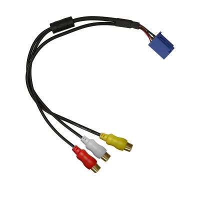 HXBER Car RCA Adapter, Car RCA Adapter VTR Cable 6 Pin Blue A/V Port Replacement for