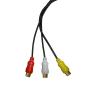 HXBER Car RCA Adapter, Car RCA Adapter VTR Cable 6 Pin Blue A/V Port Replacement for view 3
