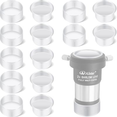 Alstar 7 Pair Dust Caps Set for 1.25 inch Telescope Eyepiece, Barlow Lens, Diagonal, T Adapter and Other Telescope Accessories - Including 7 Dust Caps and 7 Dust Plugs