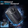 CAMMHD C8 512G 1296P Body Camera,11-12Hours Video Record,Night Vision Body Cam,IP67 Waterproof Data-encrypt Body Mounted Camera with 2pcs 360Rotatable Clips for Police Law Enforcement,Personal Use view 4