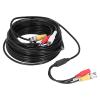 BNC Video Power Cable, 3 in 1 Video Audio Power Cord BNC,RCA,DC Connector for CCTV DVR Surveillance System (15m / 49.2ft) view 2