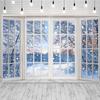 10x8ft Winter Window Backdrop Wintry Snow Scenery Forest White Trees Snowflake Photography Background Kids Adults Family Portraits Home Decorations Banner Photo Studio Props view 3
