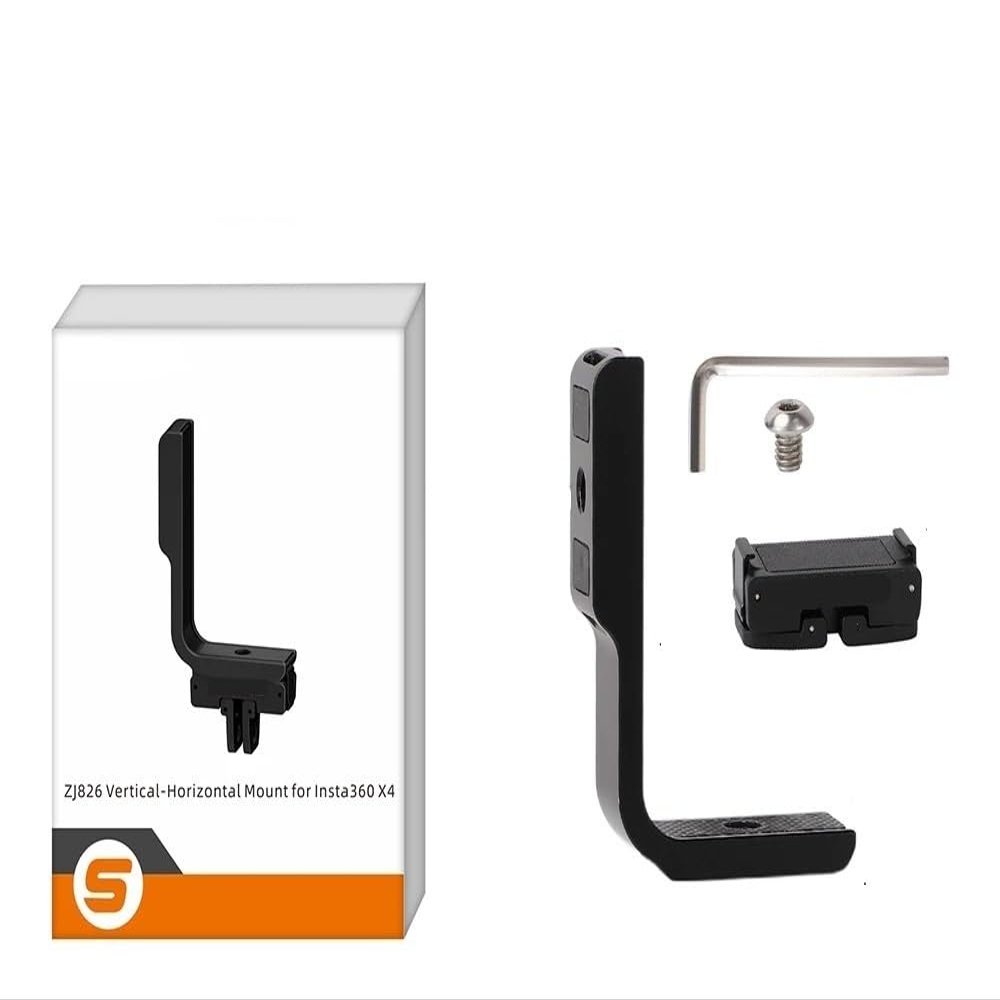 WLLBMDJ Sunnylife Horizontal Vertical Shooting Bracket L-Shape Conversion Stand Magnetic Adapter Expansion for Insta360 X4 Accessories