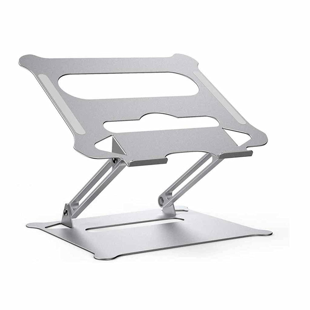 MAKEJ Aluminum Alloy Adjustable Laptop Stand Folding Portable for Notebook Computer Bracket Lifting Holder(Gray)