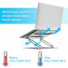 MAKEJ Aluminum Alloy Adjustable Laptop Stand Folding Portable for Notebook Computer Bracket Lifting Holder(Gray) view 2