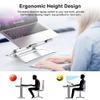 MAKEJ Aluminum Alloy Adjustable Laptop Stand Folding Portable for Notebook Computer Bracket Lifting Holder(Gray) view 4
