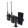 Universal Walkie-Talkie and CB Mic Holder, Cellphone GPS Bracket with Adhesive Back and Pre Drill Holes with Self-Tapping Screw for Yaesu Baofeng Kenwood Quansheng Midland Motorola view 1
