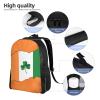 DJUETRUI Backpack for Men Women Lightweight Travel Backpack Ireland Flag Shamrock Carry On Backpack Laptop Backpack Casual Daypack view 3