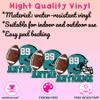 Custom American Football Sticker Personalized Name Number Decal Helmet Player Team Vinyl Waterproof UV Resistant Sports Sticker for Helmet Water Bottle Laptop Locker Athletic Gear Gift Ds1 view 4
