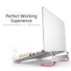 MAKEJ Adjustable Foldable Laptop Stand Computer Stand Holder Notebook PC Desk Support Bracket Non-Slip for Notebook(White-Fruit peach5) view 2