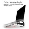 MAKEJ Adjustable Foldable Laptop Stand Computer Stand Holder Notebook PC Desk Support Bracket Non-Slip for Notebook(White-Fruit peach5) view 3