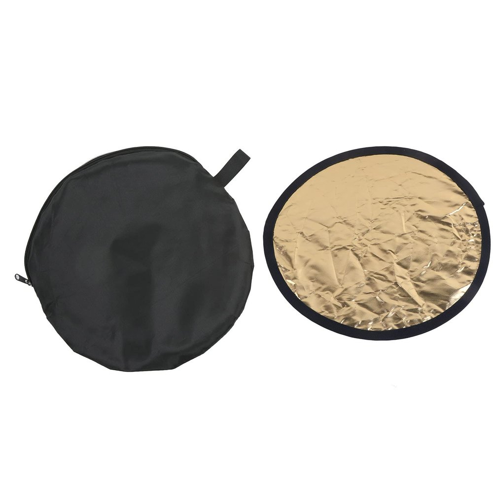 2 in 1 Reflector for Photography - Portable Silver & Gold Round Reflector - Ideal for Outdoor and Studio Photography (30cm)
