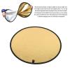 2 in 1 Reflector for Photography - Portable Silver & Gold Round Reflector - Ideal for Outdoor and Studio Photography (30cm) view 2