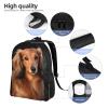 DJUETRUI Backpack for Men Women Lightweight Travel Backpack Long haired Dachshund Carry On Backpack Laptop Backpack Casual Daypack view 3