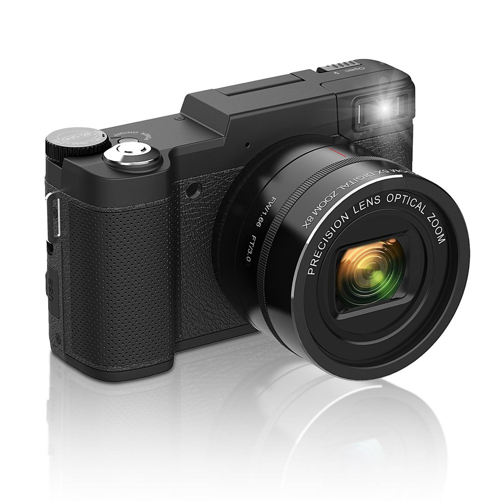 4K Digital Camera, 48MP Autofocus Vlogging Camera, HD 5X Optical Zoom & 8X Digital Zoom, Compact Camera with 3.0 Inch Flip Screen, Travel Camera Recorder for Photography
