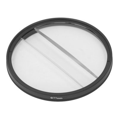 Double Half Moon Prism Special Effect Filter, Blur Zoom Center Lens for DSLR Cameras, K9 Optical Glass Camera Lens Accessories with Aluminum Frame (77MM)