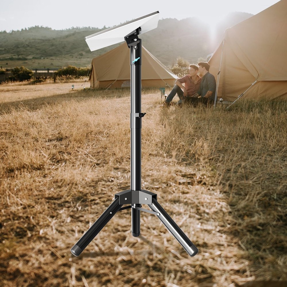 Lymorexan Starlink Mini Mount, Adjustable Heavy Duty Tripod Mount, Compatible with Starlink Mini, Aluminum and Rubber, Black, Floor Mount