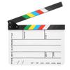 Acrylic Movie Clapperboard 30x25CM - Director Clapboard with Chalkboard for Filmmakers and Photographers (Color Strip whiteboard (PAV1CWE4)) view 4