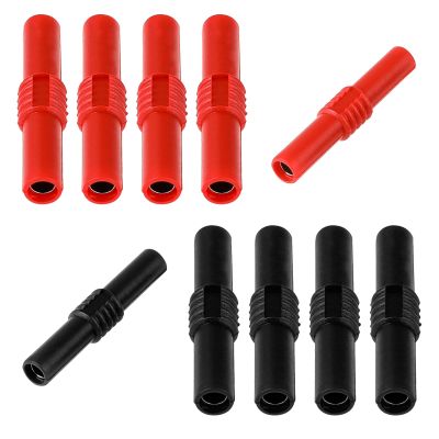 10 Pcs 4mm Female Banana Jack Brass Insulated Safety Shrouded Banana Plug Connectors Adapter