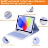 Keyboard Case Compatible for iPad 11th (A16) /10th Gen 10.9 Inch 2025/2022, A3354/A3355/A2696/A2757, Wireless Bluetooth Keyboard Cover Compatible for iPad 10th Generation with Pencil Holder Purple view 3