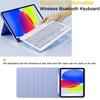 Keyboard Case Compatible for iPad 11th (A16) /10th Gen 10.9 Inch 2025/2022, A3354/A3355/A2696/A2757, Wireless Bluetooth Keyboard Cover Compatible for iPad 10th Generation with Pencil Holder Purple view 4
