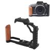 Naroote Wood Handle Metal Camera Cage, ZFC Anodized Anti Slip Easy to Install Camera Video Cage Camera Cage with Wood Handle Camera Cage for ZFC (Black) view 3