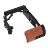 Naroote Wood Handle Metal Camera Cage, ZFC Anodized Anti Slip Easy to Install Camera Video Cage Camera Cage with Wood Handle Camera Cage for ZFC (Black) view 4