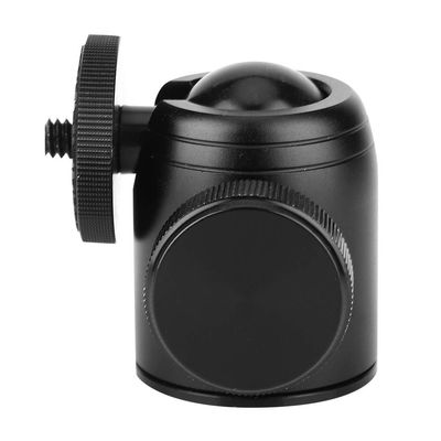 Tripod Ball Head, Ball Head K26 3.5x3.5x5.8cm Black Aluminum Alloy 360 Rotatable Monopod Panoramic Ball Head Mini Tripod with 1/4 Inch Mount for Mirrorless Camera, SLR Camera