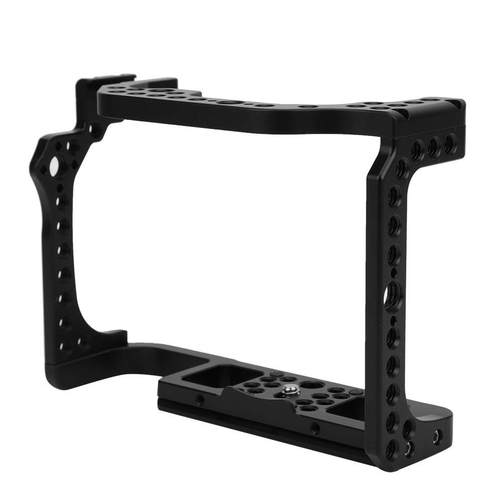 Camera Cage, Camera Stabilizer with Inner Hex Wrench 6x4.3x2in Black Aluminium Alloy Photography Extension Cage for R Mirrorless Camera