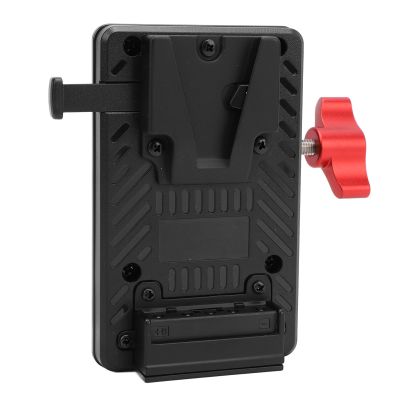 Mini V Mount Battery Plate, V Mount Adapter with Secure Locking Knob and Embedded Rubber Pads, Fits 10-41mm Rods, V Lock Mount Battery Plate for Camera Power Supply