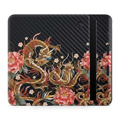 Carbon Fiber E-Reader Skin Compatible with Kobo Libra Colour (2024) - Stitch Dragons - Premium 3M Vinyl Protective Wrap Decal Cover - Easy to Apply | Crafted in The USA by MightySkins