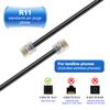 3.3FT - 4 Pack Phone Extension Cord, Telephone Cable with Standard RJ11 Plug (6P4C), Black, for Landline Telephones, Fax, Modems, Answering Machines view 3