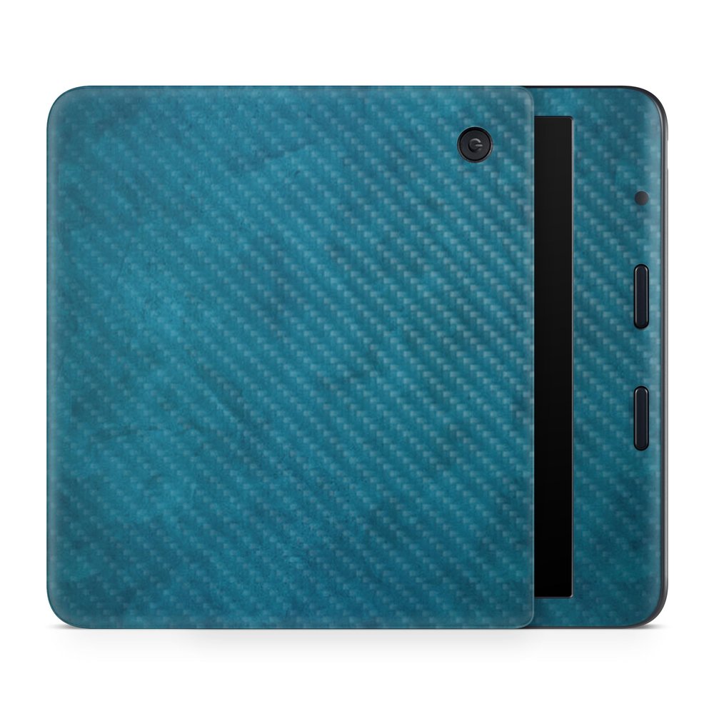 Carbon Fiber E-Reader Skin Compatible with Kobo Libra Colour (2024) - Blue Strokes - Premium 3M Vinyl Protective Wrap Decal Cover - Easy to Apply | Crafted in The USA by MightySkins