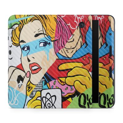 Carbon Fiber E-Reader Skin Compatible with Kobo Libra Colour (2024) - Cartoon Mania - Premium 3M Vinyl Protective Wrap Decal Cover - Easy to Apply | Crafted in The USA by MightySkins