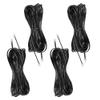 Jozzai 15 FT - 4 Pack Phone Extension Cord, Telephone Cable with Standard RJ11 Plug (6P4C), Black, for Landline Telephones, Fax, Modems, Answering Machines view 1