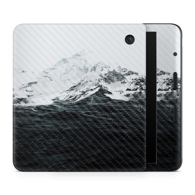 Carbon Fiber E-Reader Skin Compatible with Kobo Libra Colour (2024) - Mountain Waves - Premium 3M Vinyl Protective Wrap Decal Cover - Easy to Apply | Crafted in The USA by MightySkins