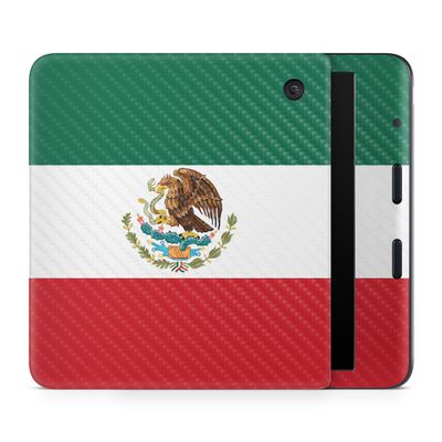 Carbon Fiber E-Reader Skin Compatible with Kobo Libra Colour (2024) - Mexican Flag - Premium 3M Vinyl Protective Wrap Decal Cover - Easy to Apply | Crafted in The USA by MightySkins