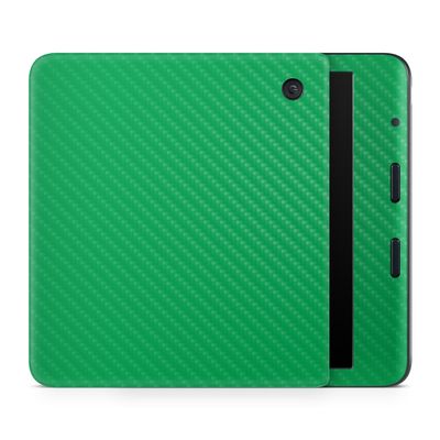 Carbon Fiber E-Reader Skin Compatible with Kobo Libra Colour (2024) - Solid Green - Premium 3M Vinyl Protective Wrap Decal Cover - Easy to Apply | Crafted in The USA by MightySkins
