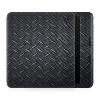 Carbon Fiber E-Reader Skin Compatible with Kobo Libra Colour (2024) - Black Diamond Plate - Premium 3M Vinyl Protective Wrap Decal Cover - Easy to Apply | Crafted in The USA by MightySkins