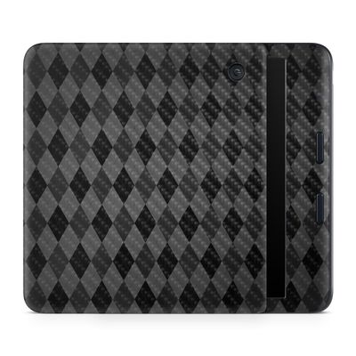 Carbon Fiber E-Reader Skin Compatible with Kobo Libra Colour (2024) - Black Argyle - Premium 3M Vinyl Protective Wrap Decal Cover - Easy to Apply | Crafted in The USA by MightySkins