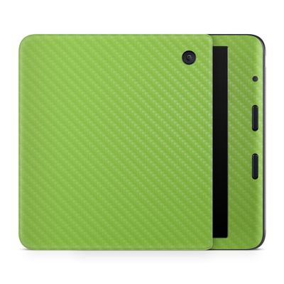 Carbon Fiber E-Reader Skin Compatible with Kobo Libra Colour (2024) - Solid Lime Green - Premium 3M Vinyl Protective Wrap Decal Cover - Easy to Apply | Crafted in The USA by MightySkins
