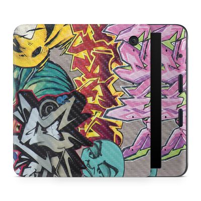 Carbon Fiber E-Reader Skin Compatible with Kobo Libra Colour (2024) - Graffiti Wild Styles - Premium 3M Vinyl Protective Wrap Decal Cover - Easy to Apply | Crafted in The USA by MightySkins