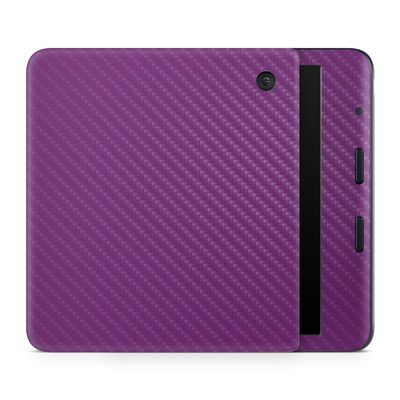 Carbon Fiber E-Reader Skin Compatible with Kobo Libra Colour (2024) - Solid Purple - Premium 3M Vinyl Protective Wrap Decal Cover - Easy to Apply | Crafted in The USA by MightySkins