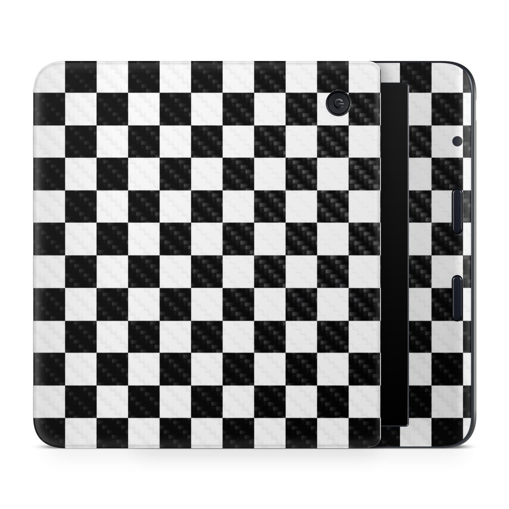 Carbon Fiber E-Reader Skin Compatible with Kobo Libra Colour (2024) - Check - Premium 3M Vinyl Protective Wrap Decal Cover - Easy to Apply | Crafted in The USA by MightySkins