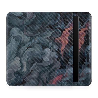 Carbon Fiber E-Reader Skin Compatible with Kobo Libra Colour (2024) - Storm Cloud - Premium 3M Vinyl Protective Wrap Decal Cover - Easy to Apply | Crafted in The USA by MightySkins