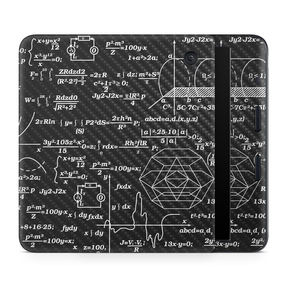 Carbon Fiber E-Reader Skin Compatible with Kobo Libra Colour (2024) - Mathematical - Premium 3M Vinyl Protective Wrap Decal Cover - Easy to Apply | Crafted in The USA by MightySkins