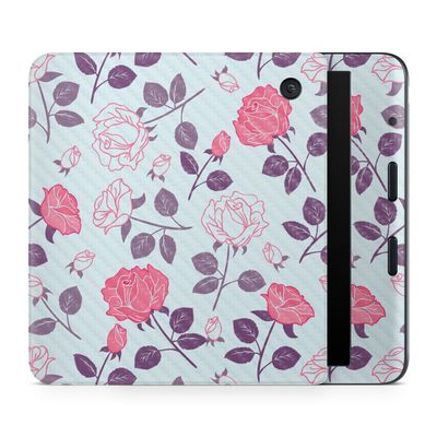 Carbon Fiber E-Reader Skin Compatible with Kobo Libra Colour (2024) - Vintage Floral - Premium 3M Vinyl Protective Wrap Decal Cover - Easy to Apply | Crafted in The USA by MightySkins