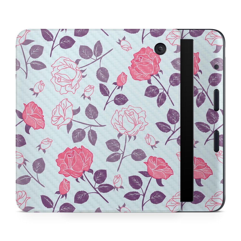 Carbon Fiber E-Reader Skin Compatible with Kobo Libra Colour (2024) - Vintage Floral - Premium 3M Vinyl Protective Wrap Decal Cover - Easy to Apply | Crafted in The USA by MightySkins