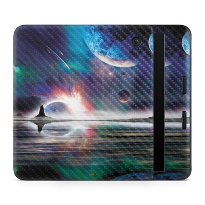 Carbon Fiber E-Reader Skin Compatible with Kobo Libra Colour (2024) - Space Horizon - Premium 3M Vinyl Protective Wrap Decal Cover - Easy to Apply | Crafted in The USA by MightySkins